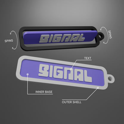 Rotatable Sheet Customisable Name Keychain