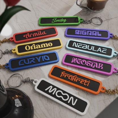 Rotatable Sheet Customisable Name Keychain