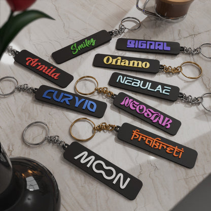 Sheet Tags Customisable Name Keychain