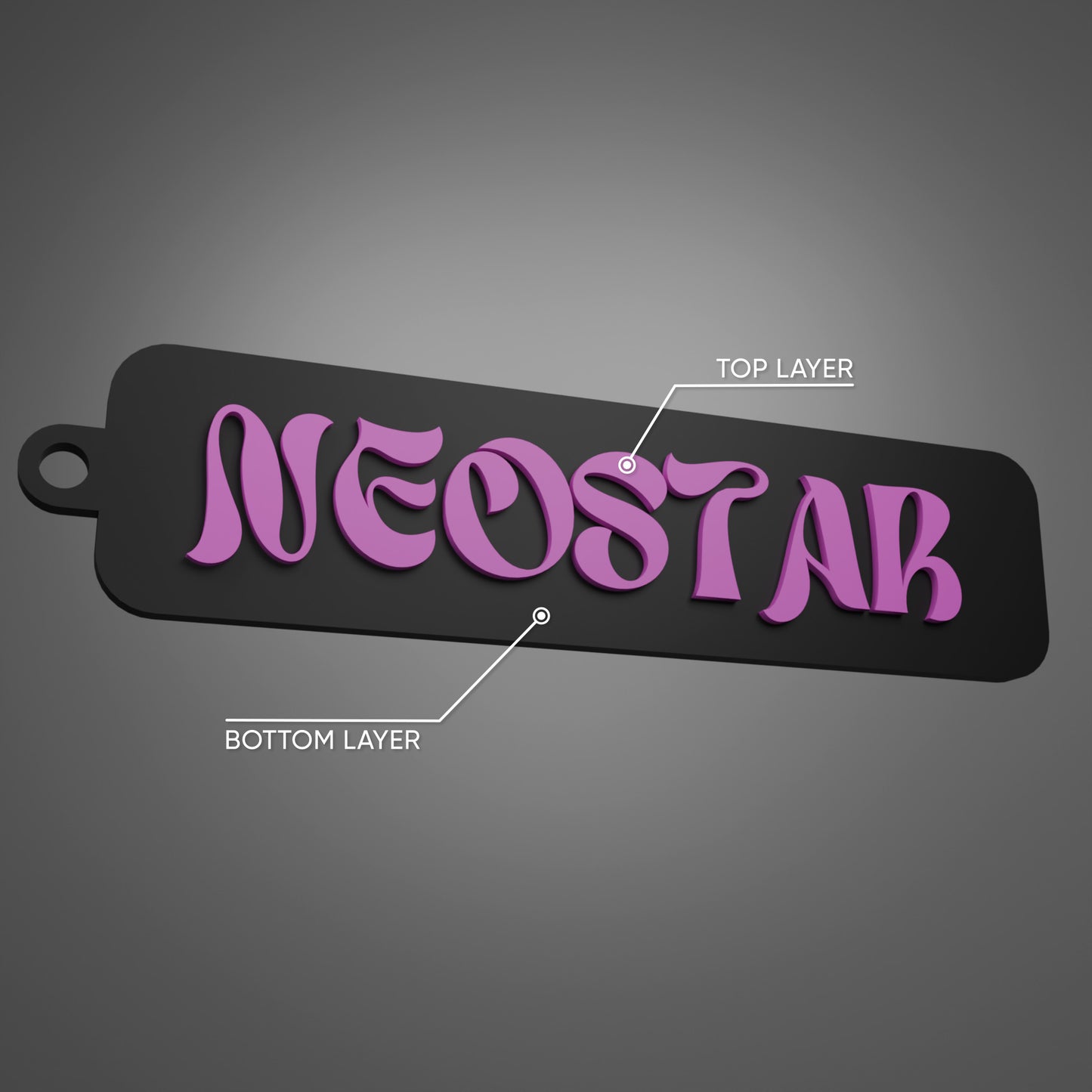 Sheet Tags Customisable Name Keychain