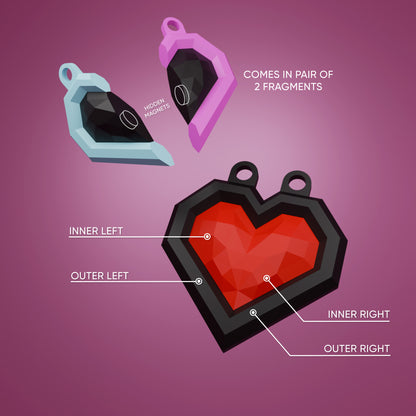Split Heart Couple Special Keychain