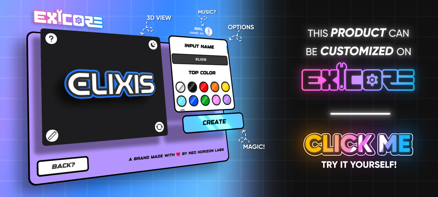 2 Layered Customisable Name Keychain