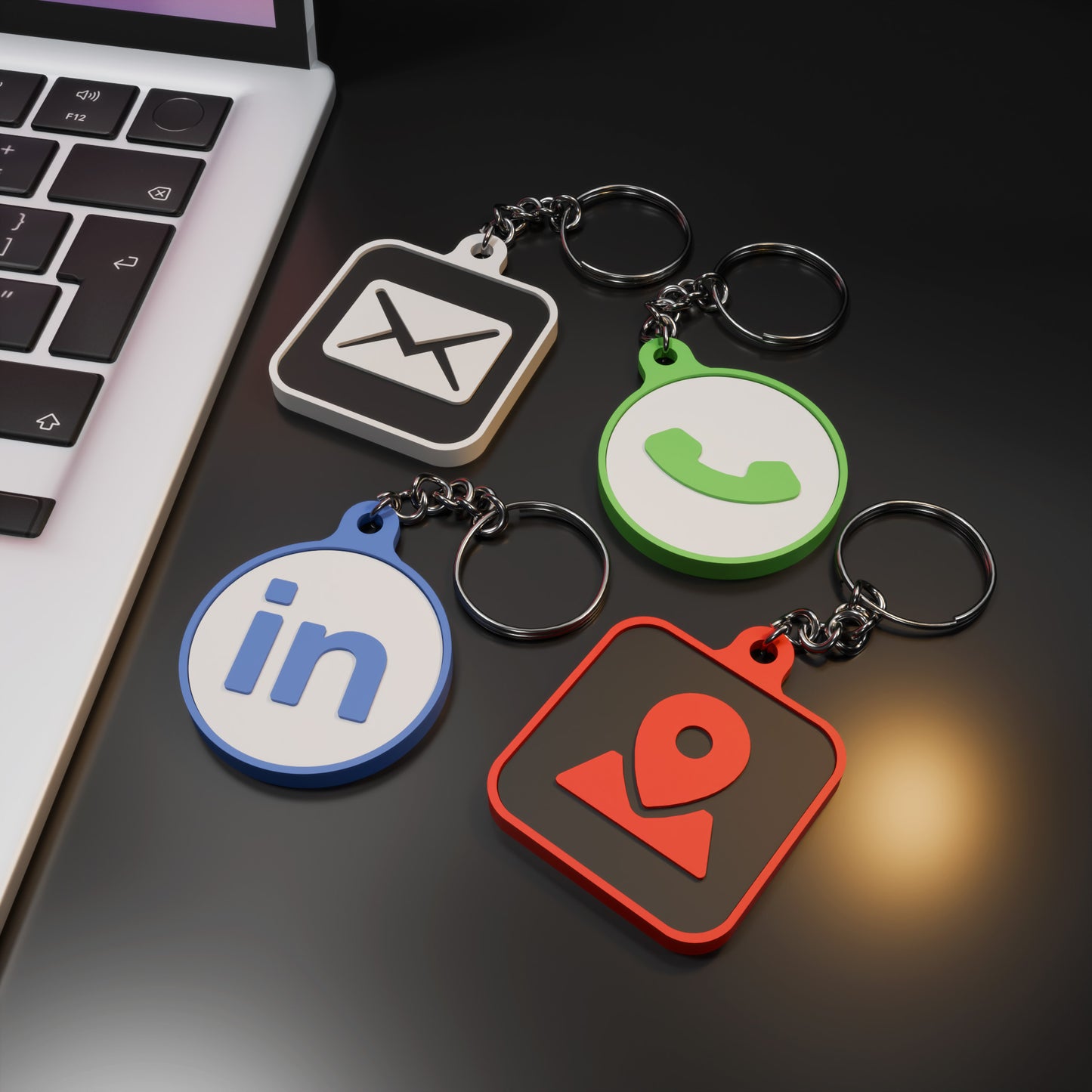 RFID Social Media Tags Keychain