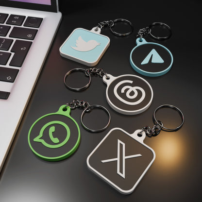 RFID Social Media Tags Keychain