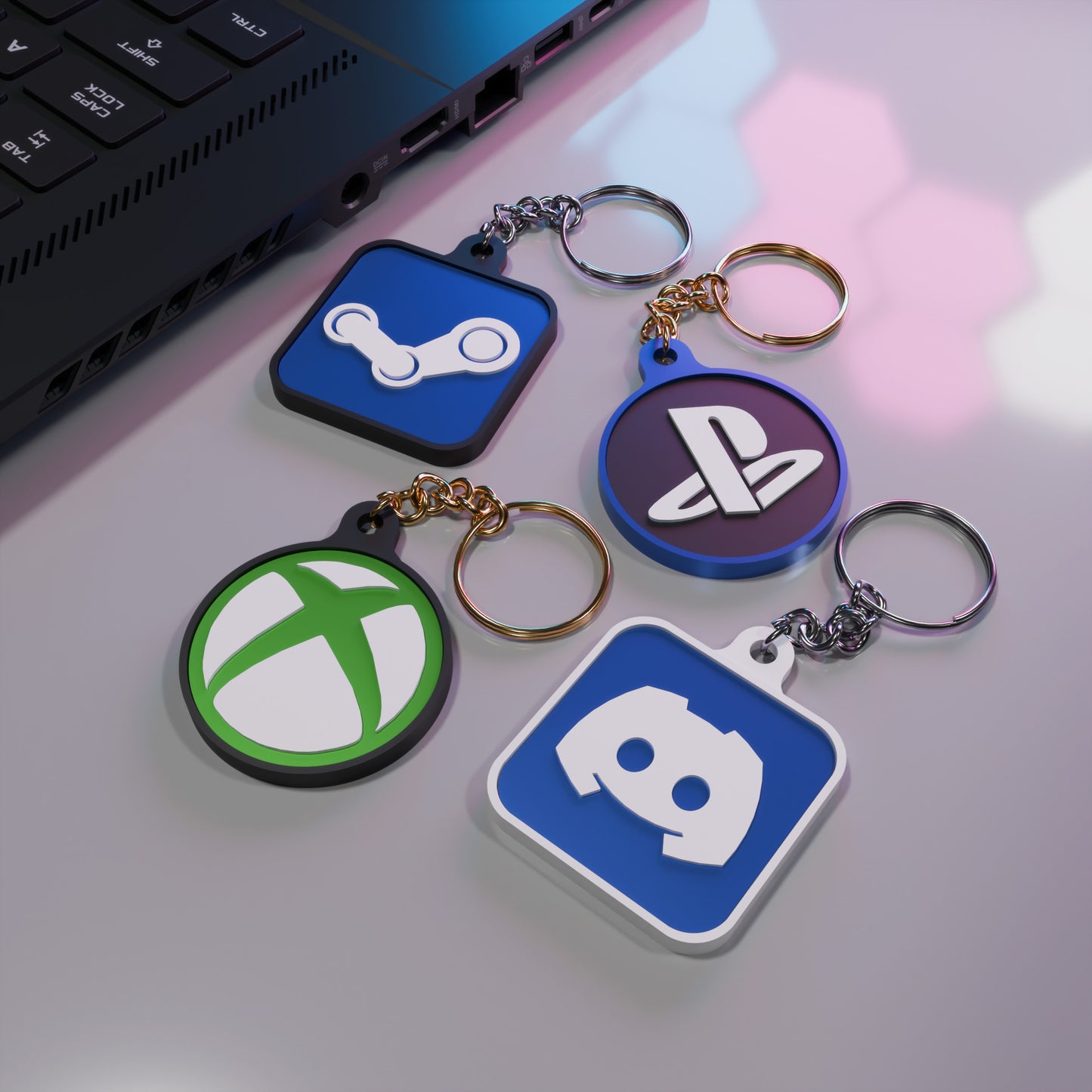 RFID Social Media Tags Keychain