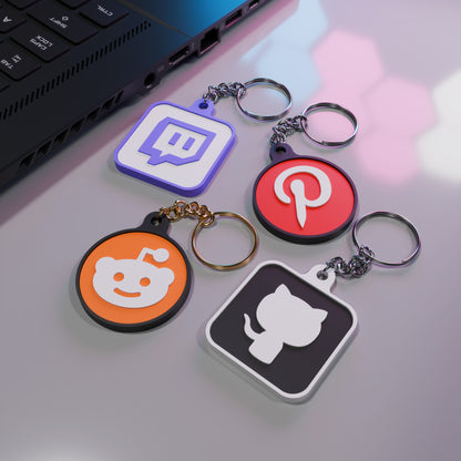 RFID Social Media Tags Keychain
