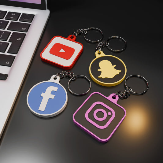RFID Social Media Tags Keychain