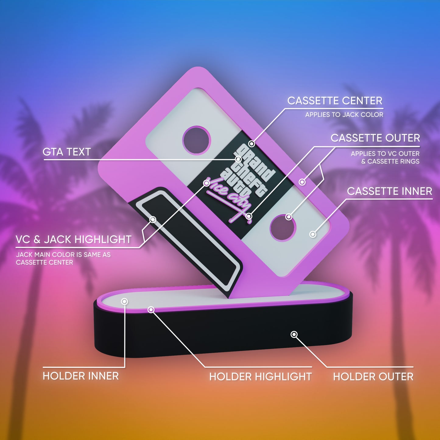GTA Vice City Desk Cassette