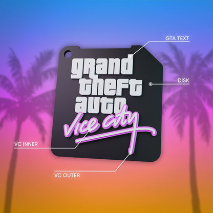 GTA Vice City Save Disk Keychain