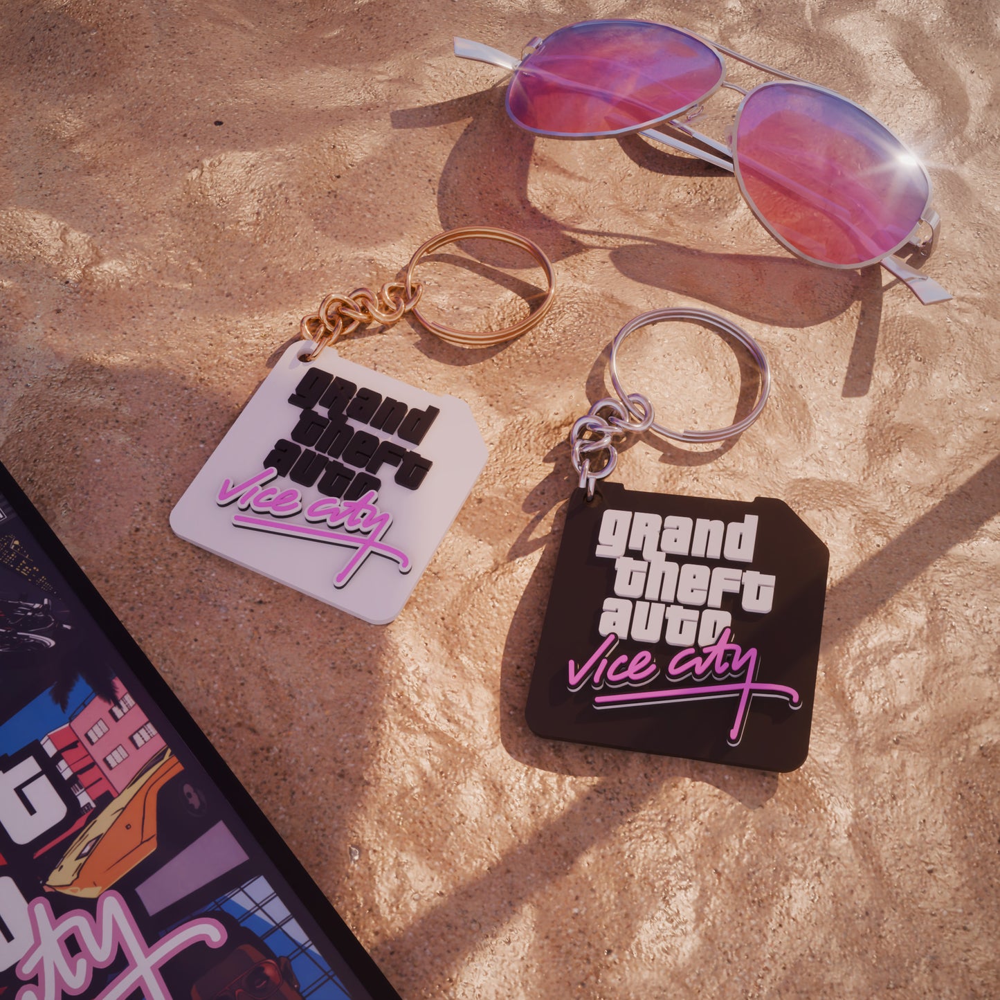 GTA Vice City Save Disk Keychain