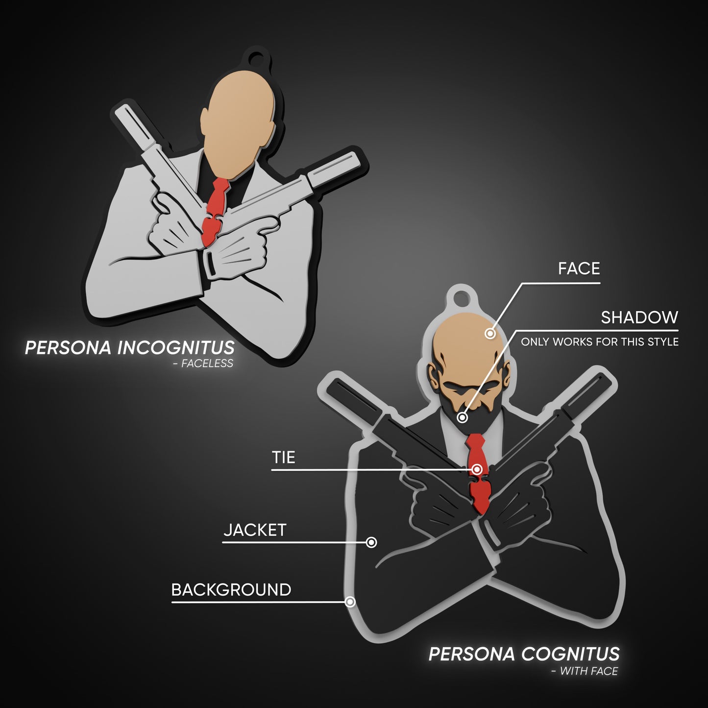 Hitman Agent 47 Keychain