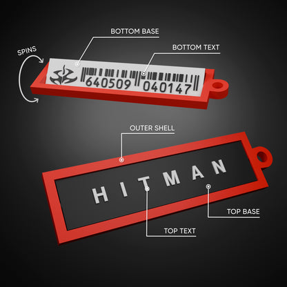 Hitman Rotatable Keychain