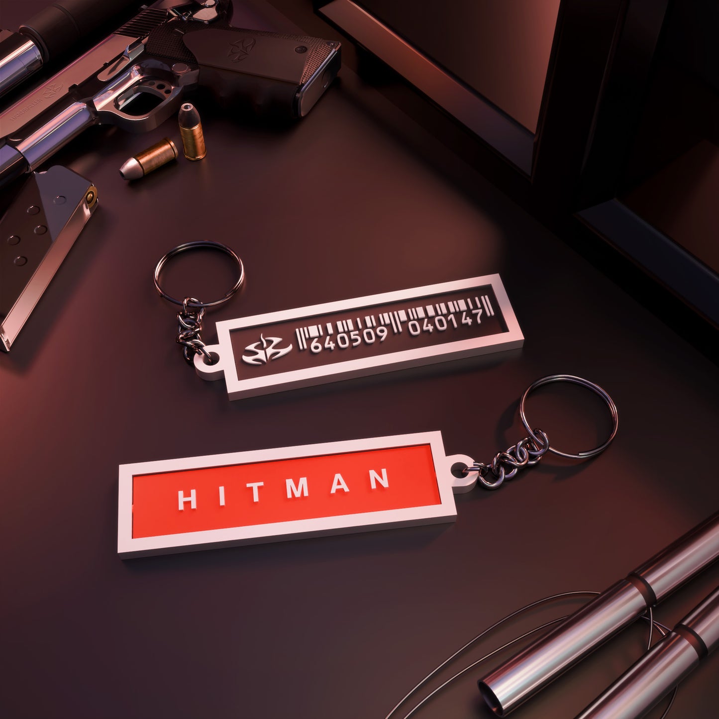 Hitman Rotatable Keychain